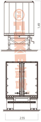 نیمه تریلر اطاق دار, FK35-1306G